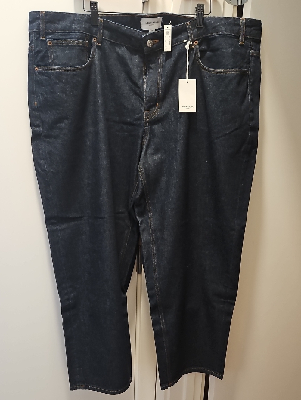 NWT Madewell Alexa Chung Women's Dark Indigo Slim Boyfriend Jeans